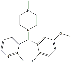 5,11-Dihydro-5-(4-methyl-1-piperazinyl)-7-methoxy[1]benzoxepino[3,4-b]pyridine 结构式