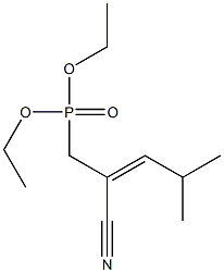 [2-Cyano-4-methyl-2-pentenyl]phosphonic acid diethyl ester 结构式