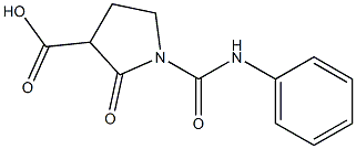 1-[(Phenylamino)carbonyl]-2-oxopyrrolidine-3-carboxylic acid 结构式