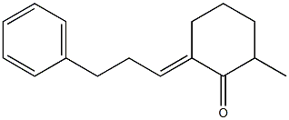 2-[(E)-3-Phenylpropylidene]-6-methylcyclohexanone 结构式