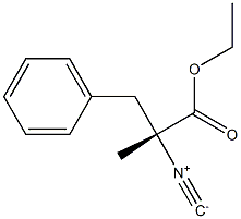 [R,(+)]-2-Isocyano-2-methyl-3-phenylpropionic acid ethyl ester 结构式