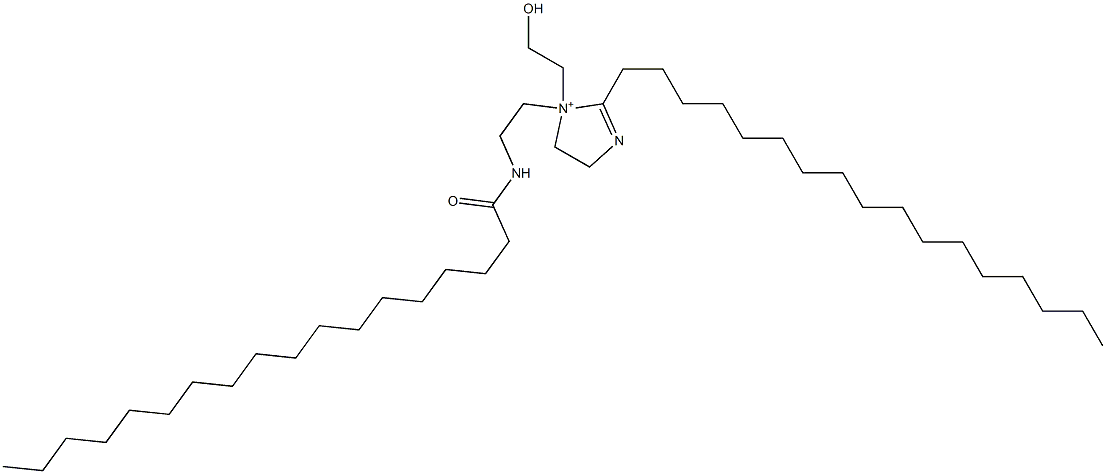 [2-Heptadecyl-4,5-dihydro-1-(2-hydroxyethyl)-1-[2-[(1-oxooctadecyl)amino]ethyl]-1H-imidazol]-1-ium 结构式