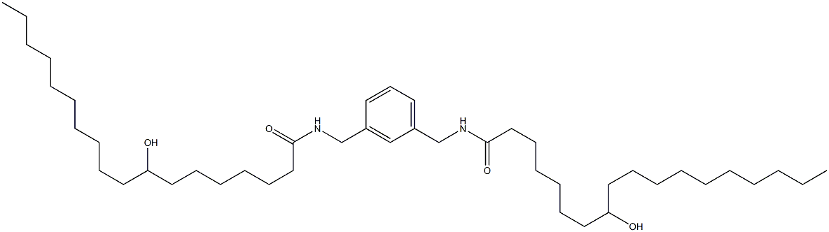 N,N'-(1,3-Phenylenebismethylene)bis(8-hydroxystearamide) 结构式