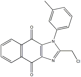 2-(Chloromethyl)-1-(3-methylphenyl)-1H-naphth[2,3-d]imidazole-4,9-dione 结构式