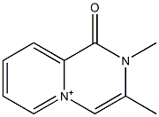 1,2-Dihydro-2,3-dimethyl-1-oxopyrido[1,2-a]pyrazin-5-ium 结构式