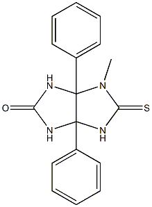 3a,6a-Diphenyl-4-methyl-3,3a,4,5,6,6a-hexahydro-5-thioxoimidazo[4,5-d]imidazol-2(1H)-one 结构式
