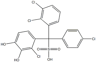 (4-Chlorophenyl)(2,3-dichlorophenyl)(2-chloro-3,4-dihydroxyphenyl)methanesulfonic acid 结构式