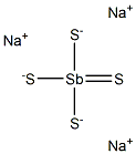 Tetrathioantimonic acid trisodium salt 结构式