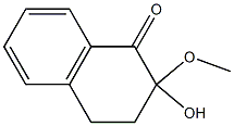 3,4-Dihydro-2-methoxy-2-hydroxy-1(2H)-naphthalenone 结构式