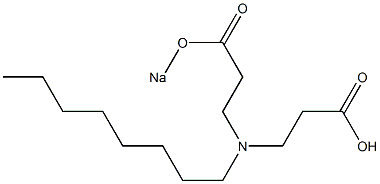 3-[[2-[(Sodiooxy)carbonyl]ethyl]octylamino]propionic acid 结构式