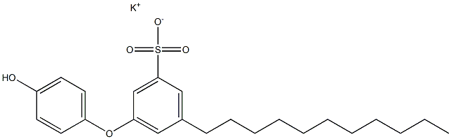 4'-Hydroxy-5-undecyl[oxybisbenzene]-3-sulfonic acid potassium salt 结构式