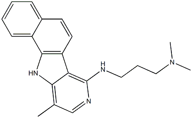 7-(3-Dimethylaminopropylamino)-10-methyl-11H-benzo[g]pyrido[4,3-b]indole 结构式