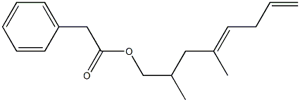 Phenylacetic acid 2,4-dimethyl-4,7-octadienyl ester 结构式