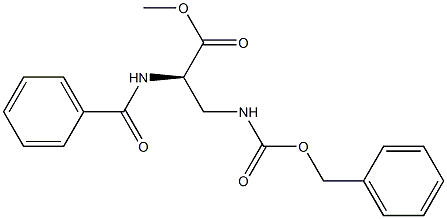 [R,(+)]-2-Benzoylamino-3-(benzyloxycarbonylamino)propionic acid methyl ester 结构式