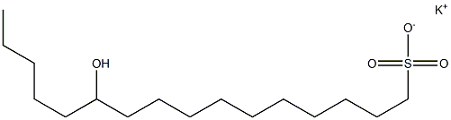 11-Hydroxyhexadecane-1-sulfonic acid potassium salt 结构式