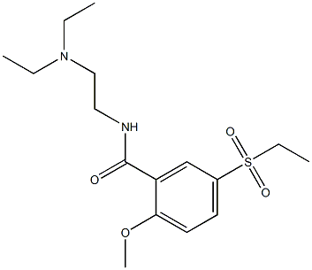 N-[2-(Diethylamino)ethyl]-5-ethylsulfonyl-2-methoxybenzamide 结构式