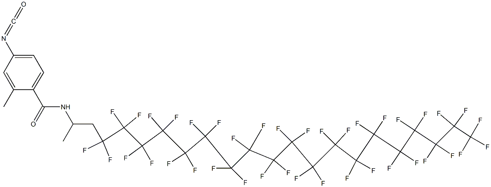 4-Isocyanato-2-methyl-N-[2-(nonatriacontafluorononadecyl)-1-methylethyl]benzamide 结构式