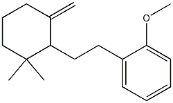3,3-Dimethyl-1-methylene-2-[2-(2-methoxyphenyl)ethyl]cyclohexane 结构式