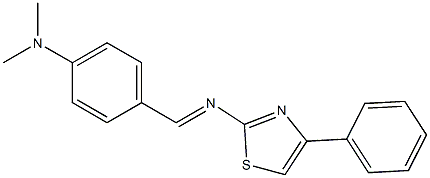 4-Phenyl-2-[[4-(dimethylamino)benzylidene]amino]thiazole 结构式