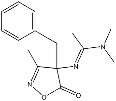 3-Methyl-4-benzyl-4-[[1-(dimethylamino)ethylidene]amino]isoxazol-5(4H)-one 结构式