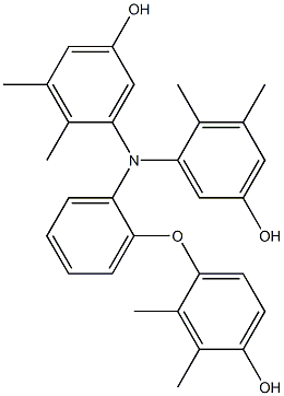 N,N-Bis(5-hydroxy-2,3-dimethylphenyl)-2-(4-hydroxy-2,3-dimethylphenoxy)benzenamine 结构式