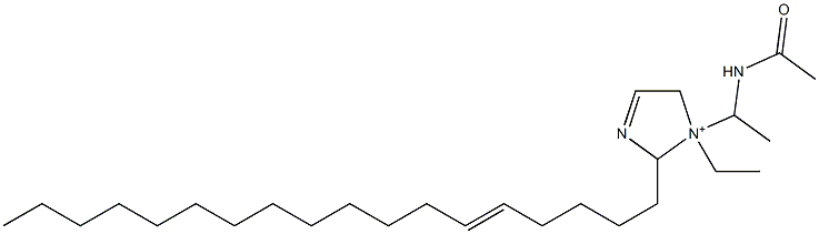 1-[1-(Acetylamino)ethyl]-1-ethyl-2-(5-octadecenyl)-3-imidazoline-1-ium 结构式