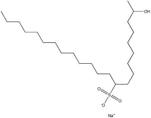 2-Hydroxytricosane-10-sulfonic acid sodium salt 结构式