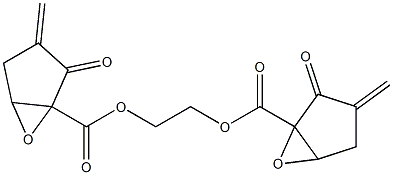 1,2-Ethanediylbis[1,5-epoxy-3-methylene-2-oxocyclopentane-1-carboxylate] 结构式