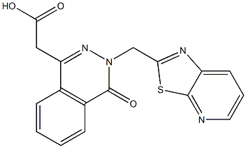 3,4-Dihydro-4-oxo-3-[(thiazolo[5,4-b]pyridin-2-yl)methyl]phthalazine-1-acetic acid 结构式