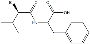(R)-2-[(2-Bromo-3-methyl-1-oxobutyl)amino]-3-phenylpropanoic acid 结构式