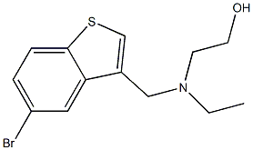 5-Bromo-3-[[N-ethyl-N-(2-hydroxyethyl)amino]methyl]benzo[b]thiophene 结构式