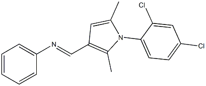 3-[(Phenylimino)methyl]-1-(2,4-dichlorophenyl)-2,5-dimethyl-1H-pyrrole 结构式