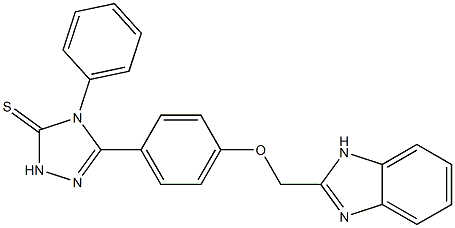 5-[4-[(1H-Benzimidazol-2-yl)methoxy]phenyl]-4-phenyl-2H-1,2,4-triazole-3(4H)-thione 结构式