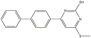 6-(1,1'-Biphenyl-4-yl)-4-(methylthio)pyrimidine-2-thiol 结构式