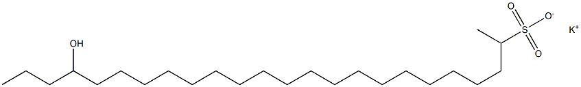 21-Hydroxytetracosane-2-sulfonic acid potassium salt 结构式