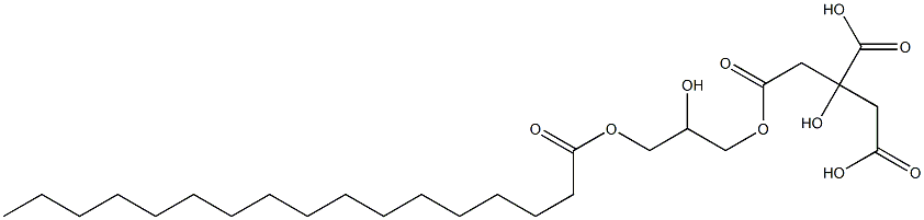 Citric acid dihydrogen 1-(2-hydroxy-3-heptadecanoyloxypropyl) ester 结构式