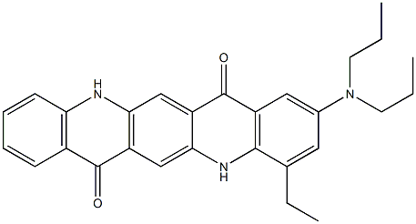 2-(Dipropylamino)-4-ethyl-5,12-dihydroquino[2,3-b]acridine-7,14-dione 结构式