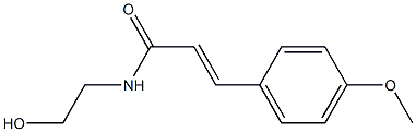 N-(2-Hydroxyethyl)-4-methoxy-trans-cinnamamide 结构式