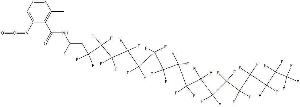 2-Isocyanato-6-methyl-N-[2-(pentatriacontafluoroheptadecyl)-1-methylethyl]benzamide 结构式