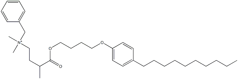 N,N-Dimethyl-N-benzyl-N-[3-[[4-(4-decylphenyloxy)butyl]oxycarbonyl]butyl]aminium 结构式