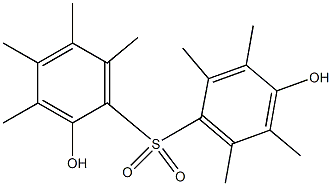 2,4'-Dihydroxy-2',3,3',4,5,5',6,6'-octamethyl[sulfonylbisbenzene] 结构式