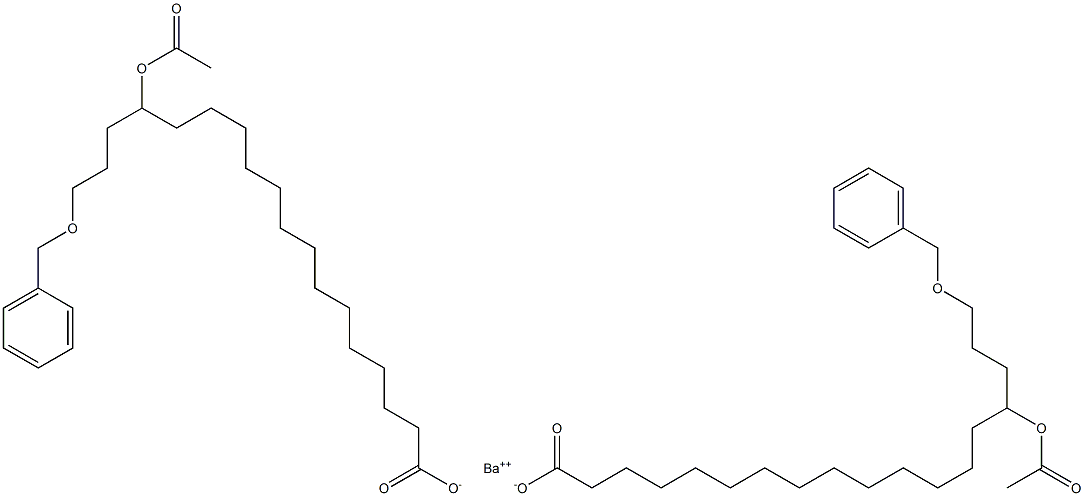 Bis(18-benzyloxy-15-acetyloxystearic acid)barium salt 结构式