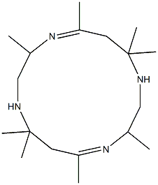 3,5,7,7,10,12,14,14-Octamethyl-1,4,8,11-tetraazacyclotetradeca-4,11-diene 结构式