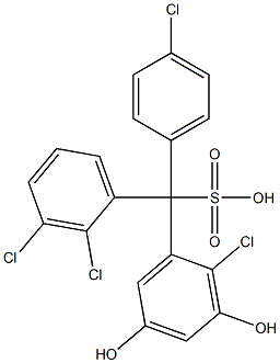 (4-Chlorophenyl)(2,3-dichlorophenyl)(2-chloro-3,5-dihydroxyphenyl)methanesulfonic acid 结构式