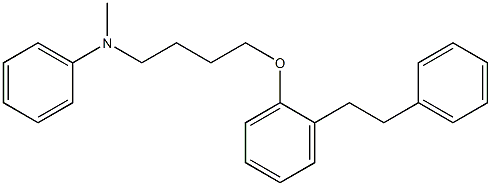 4-[2-(2-Phenylethyl)phenoxy]-N-methyl-N-phenylbutan-1-amine 结构式