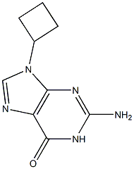 9-Cyclobutyl-2-amino-9H-purin-6(1H)-one 结构式