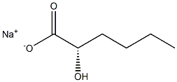 [S,(-)]-2-Hydroxyhexanoic acid sodium salt 结构式
