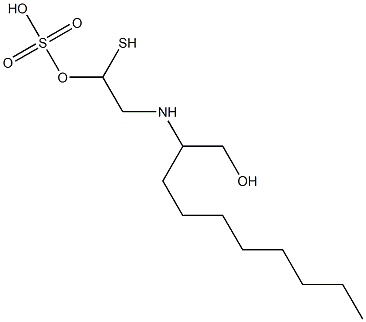 2-(1-Hydroxymethylnonyl)aminoethanethiol 1-sulfate 结构式