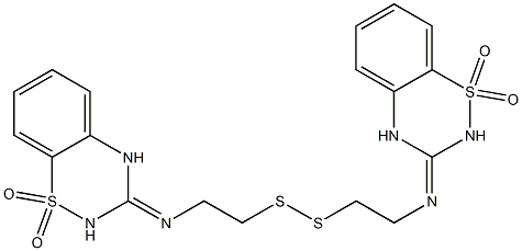 3,3'-[Dithiobis[ethylene(imino)]]bis[4H-1,2,4-benzothiadiazine 1,1-dioxide] 结构式