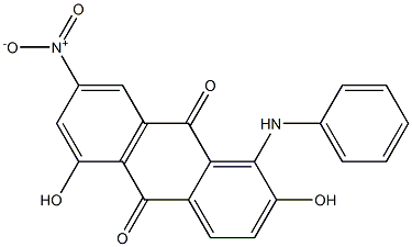 1-Anilino-2,5-dihydroxy-7-nitroanthraquinone 结构式